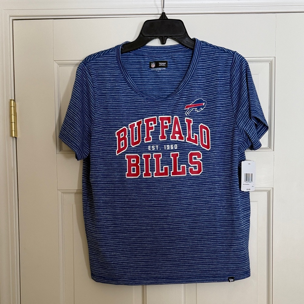 New Era Buffalo Bills Striped Blue Tee NWT